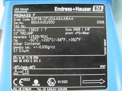 USED Endress Hauser 83F08-CFUDAA5ABBA