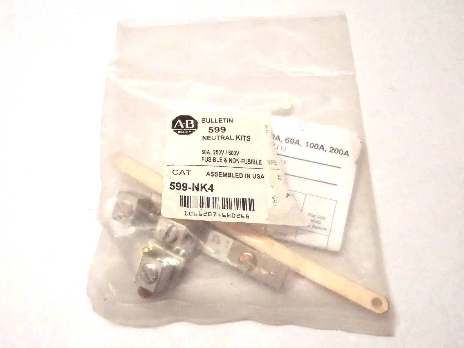 599-NK4 | Allen Bradley  Neutral Kit for 1494H Safety Switches - New Other