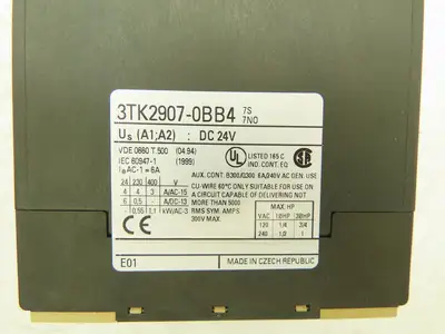 Siemens 3TK2907-0BB4 Safety Relay Module Auxiliary Contact Lot of 2
