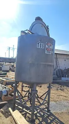 Tank, 500-Gallon, Stainless Steel, Scrape Agitation, Jacketed, #5991294
