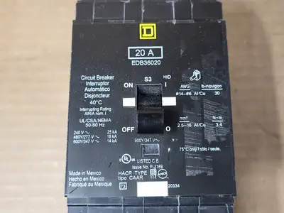 USED SQUARE D EDB36020