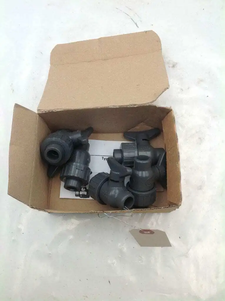 +GF+ 161 322 200 PVC-V/EPDM 1/4″ Laboratory Ball Valve -NIB of 5