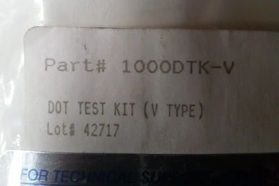 NEW EFD 1000DTK-V DOT Test Kit w/5150R-B 10cc 0-Ring