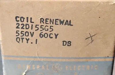 General Electric 22D155G5 Control Coil 550V 60 Hz. Loc4E16