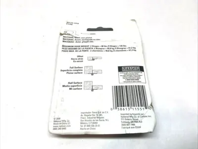 New | in-Stock NATIONAL HARDWARE V129 3" SCREEN/STORM DOOR HINGES LOT OF 3 Flooring, Windows, and Doors Michigan US | Maverick Industrial Sales #1092447