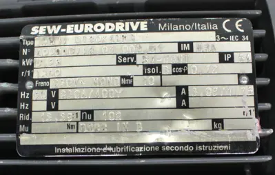 USED SEW-EURODRIVE SH37/A