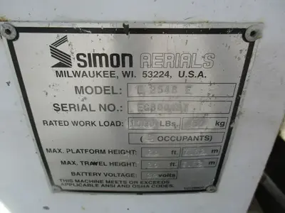 USED SIMON AERIALS L2548-E