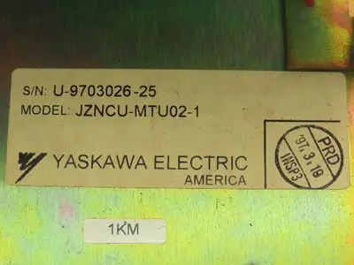 Yaskawa JZNCU-MTU02-1 | CPT10199 CNC Transformer Contactor Control Unit