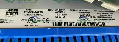 USED FUJI PHL11B12 PHL PAPERLESS RECORD & LENZE SMVECTOR ESV5 INVERTER IN ENCLOSURE