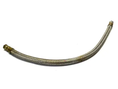 Stainless Steel Braided Convoluted Tubing 29" Length JIC-08 Straight Ends - Used