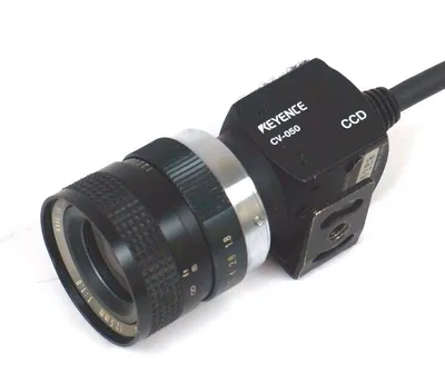 KEYENCE CV-050 CAMERA CCD W/ COMPUTAR 12.5MM TV LENS 1:1.8