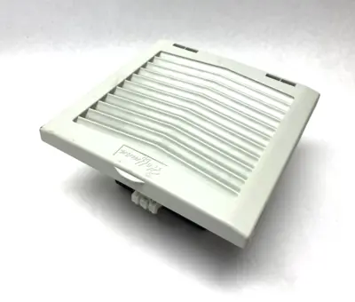 USED HOFFMAN NVENT SIDE MOUNT COOLING FILTER FAN LIGHT GRAY, 24V, 70CFM
