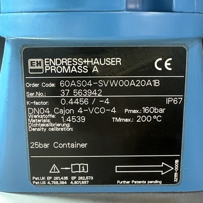 USED Endress+Hauser 60AS04-SVW00A20A1B