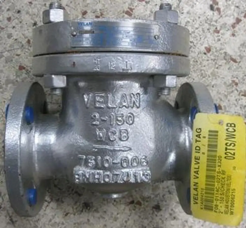 QTY. 1. VELAN 2" 150 WCB FLANGED RAISED FACE CHECK...