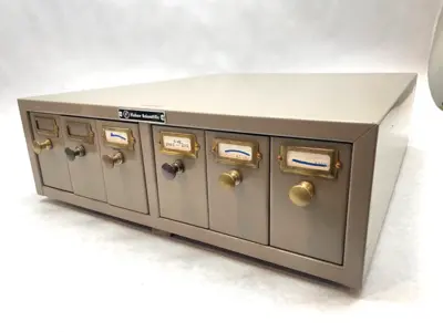 Used FISHER SCIENTIFIC 6-DRAWER MICROSCOPE SLIDE CABINET Microscope Accessories | Maverick Industrial Sales #1107346