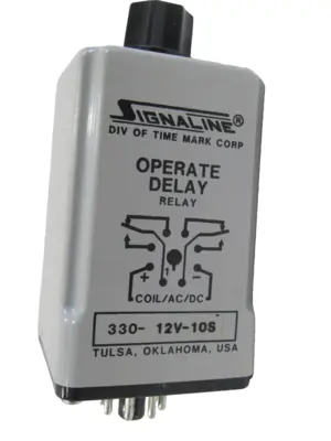 NEW SIGNALINE 330-12V-10S TIME DELAY RELAY 33012V10S