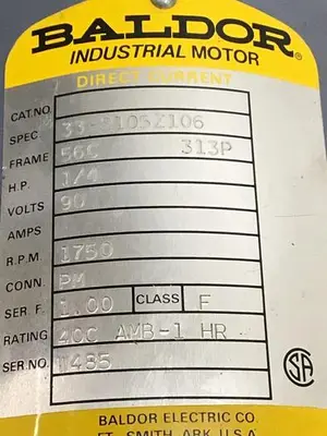 USED BALDOR 33-2105Z106