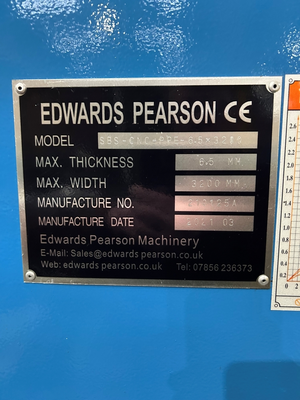 Edwards Pearson SBS CNC PPE 6 Shear 3.2 x 6.5