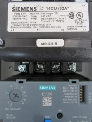 NEW SIEMENS 14CUD32BA STARTER SIZE 0