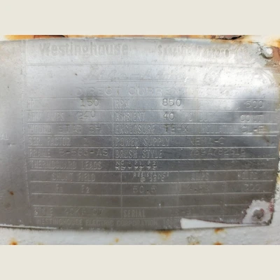 Westinghouse 150 HP Direct Current Motor