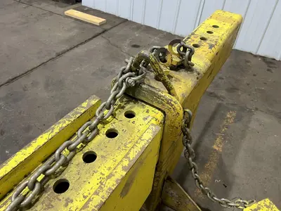144" WIDE HYDRAULIC CLAMPING FIT-UP TACKING PRESS, FOR WELDING I-BEAMS: STOCK #19478