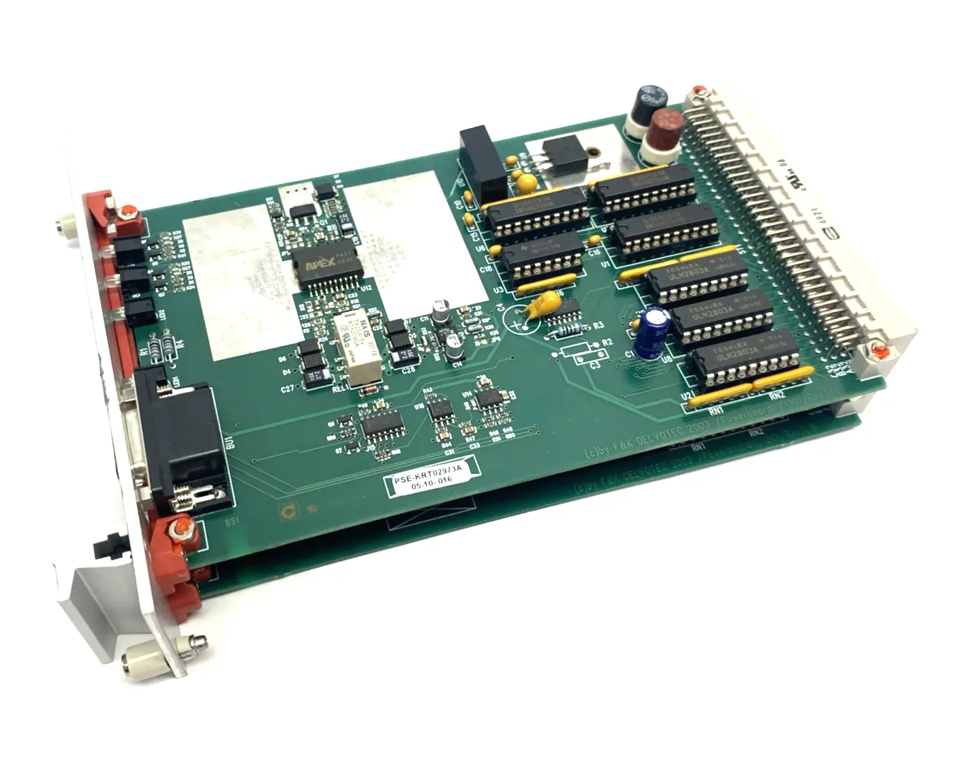 Used F&K Delvotec Powerboard III Interface Card BROKEN PLASTIC HINGE PLC Processors Michigan US | Maverick Industrial Sales #1389654