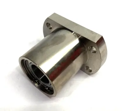 USED MISUMI FLANGED HOUSED DOUBLE BEARING, RETAINED, ROUND