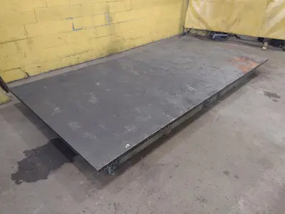 12' X 6' STEEL LAYOUT TABLE PLATE: STOCK #23783