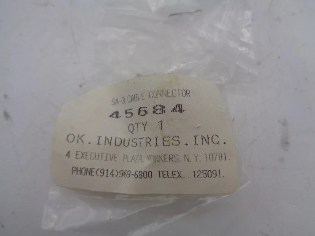 OK Industries 45684 SA-3 Cable Connector
