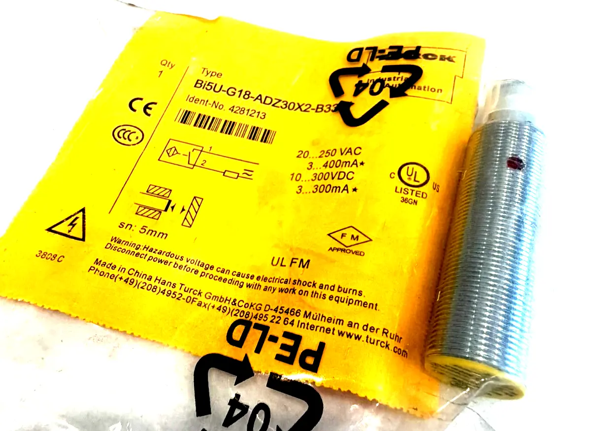 NEW TURCK BI5U-G18-ADZ30X2-B3331 SENSOR 4281213 BI5UG18ADZ30X2B3331
