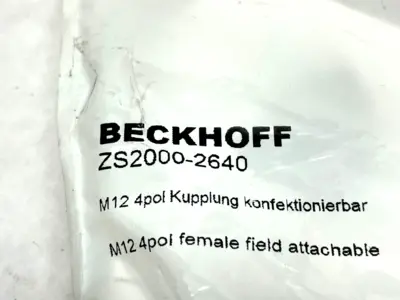 ZS2000-2640 | Beckhoff  Sensor Connector M12 Socket Field Assembly - New