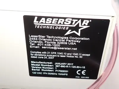 USED 2017 LASERSTAR TECHNOLOGIES CORPORATION 587990R1125.60I15