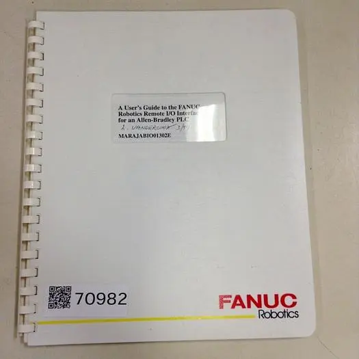 Used FANUC MARAJABIO01302E Manuals Michigan US | Ideal Machinery #567314
