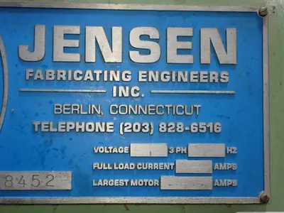 20" DIAMETER JENSEN MODEL #8452 (WASH, RINSE & DRY) CONTINUOUS ROTARY DRUM PARTS WASHER: YOBRO #25068