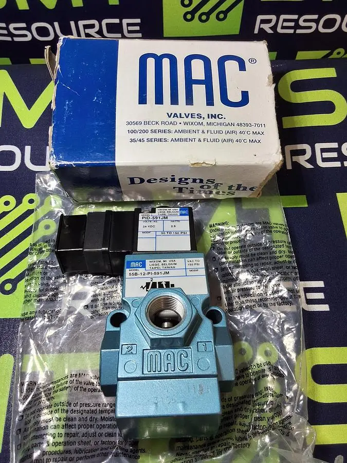 MAC 55B-12-PI-591JM SOLENOID VALVE - BRAND NEW