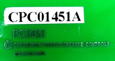 USED PACKAGE CONTROLS PC1451 INTERFACE BOARD CPC01451A