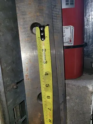Industrial Shear Blades 74 1/2'' x 3'' x 7/8'' T 6'' on Center Hole Mount