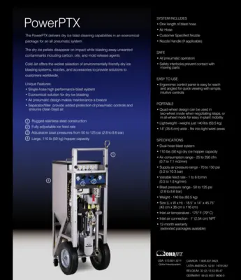 USED 2005 COLD JET POWER PTX