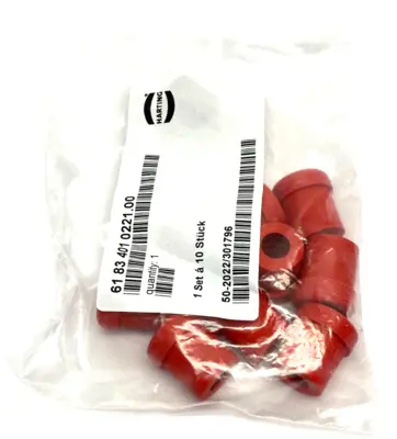 6183401022200 | Harting 6183401022100 Cable Seal Insert 9-13mm For Y-Distributor RED PKG OF 10 - New Other