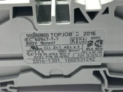 USED WAGO TOPJOBS FEED-THROUGH TERMINAL BLOCK LOT OF 4