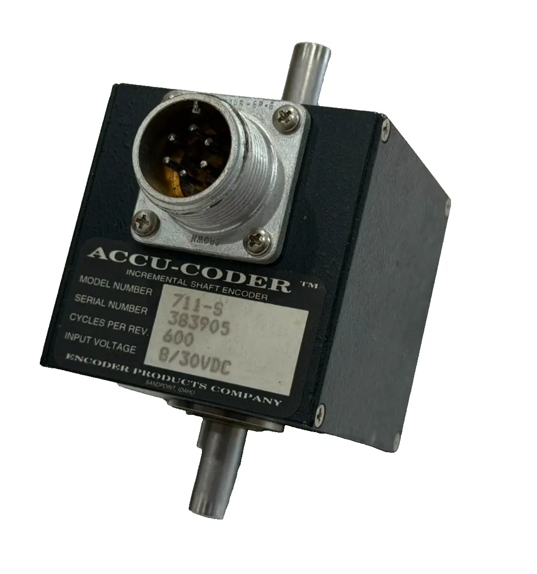 NEW ACCU-CODER 711-S INCREMENTAL SHAFT ENCODER 8/30VDC 600 PULSES PER REV 711S