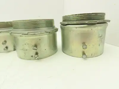 Assorted Brands EMT Connector Fitting 4" Steel Set Screw Steel City Lot of 5