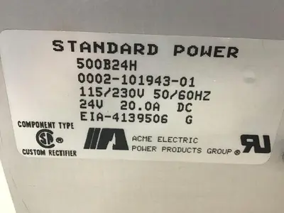 USED ACME ELECTRIC 500B24H