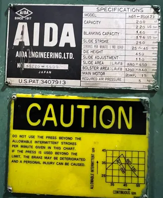 AIDA NC1-200(2) OBI / Gap Frame Press | Universal Press & Machinery (UPM) (17)