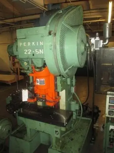 1679-230 Perkins 22 Ton HIGH SPEED Gap Frame Flywheel Power Press, Model 22