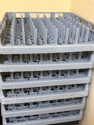 set of dishwasher racks and silverware holders
