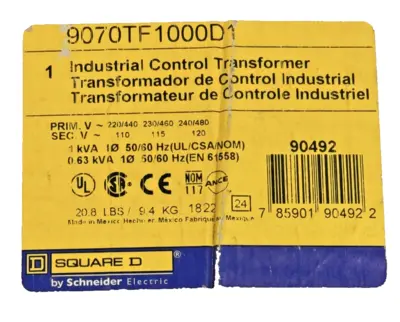 NEW SQUARE D 9070TF1000D1