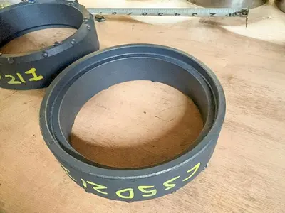 New | in-Stock AFTERMARKET 5" DUAL ROTARY SHOE - 7 DOMED BUTTONS ON FACE, 21 BUTTONS ON SHOULDER -THIN WALL Drilling Attachments Pennsylvania US | East West Machinery & Drilling #1418133