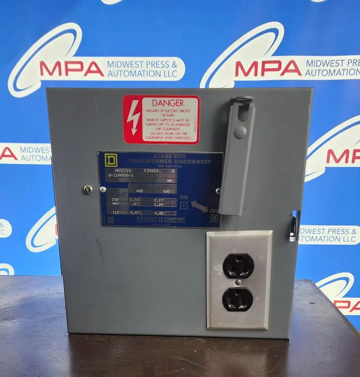 Used SQUARE D CLASS 9070 TYPE: SK5271S Transformers | Midwest Press and Automation #577801