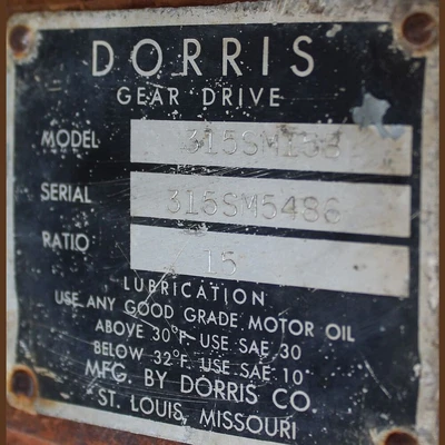 Dorris 3155M15B Shaft Mounted Reducer
